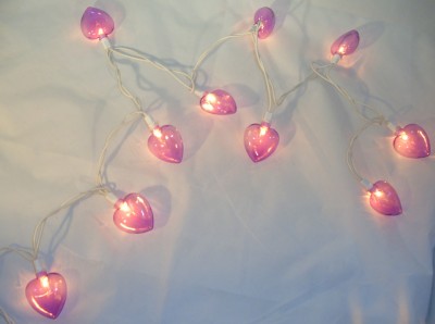 Home Decor VALENTINES DAY HEART SHAPED STRING LIGHTS Set PURPLE Indoor Outdoor eBay