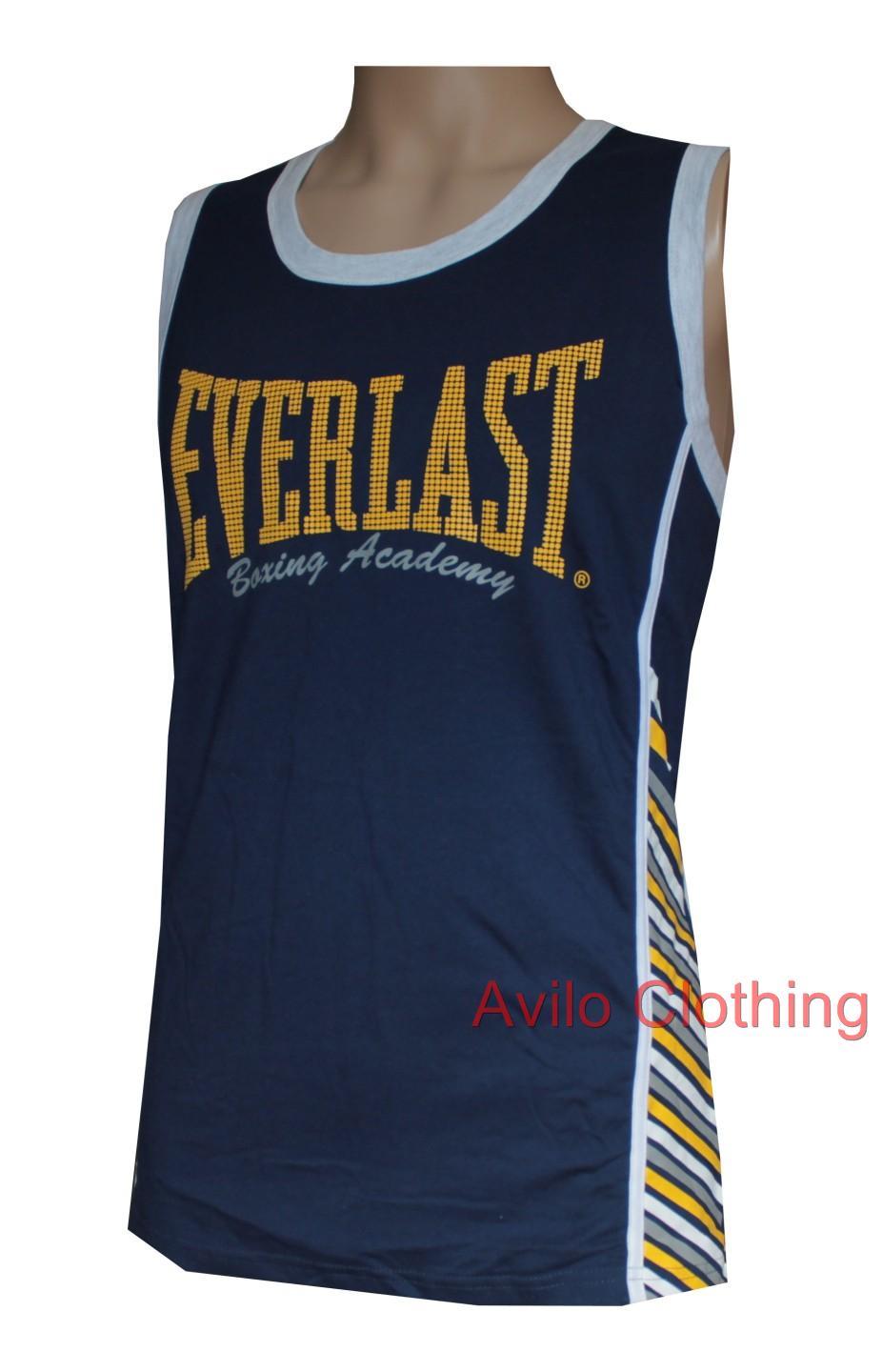 EVERLAST Training Vest New MENS Sleeveless Boxing Gym Singlet Tshirt