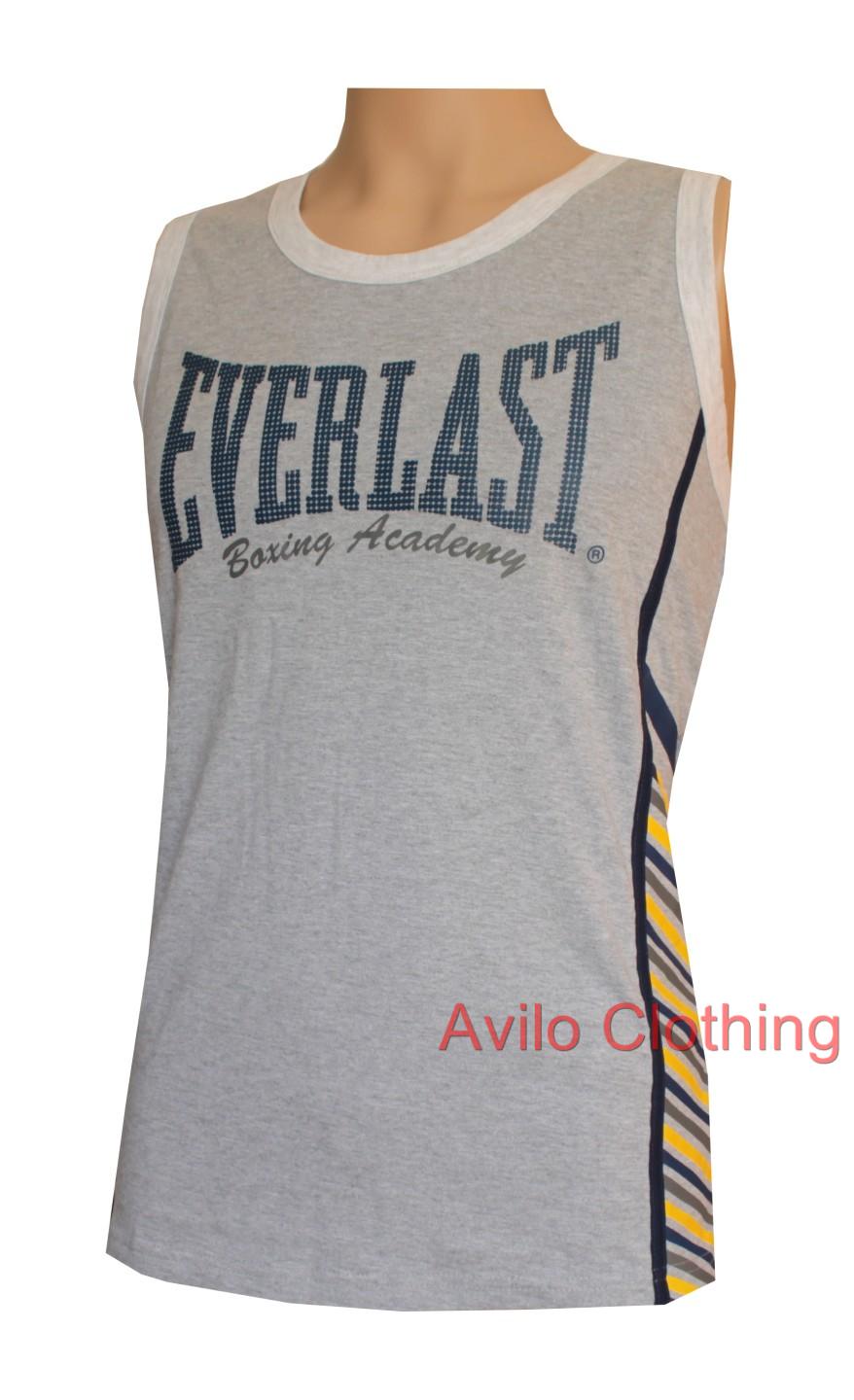 EVERLAST Training Vest New MENS Sleeveless Boxing Gym Singlet Tshirt