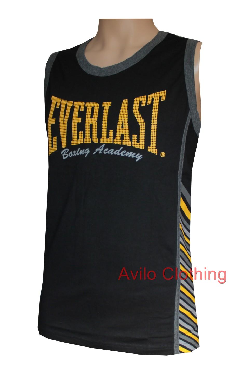 EVERLAST Training Vest New MENS Sleeveless Boxing Gym Singlet Tshirt