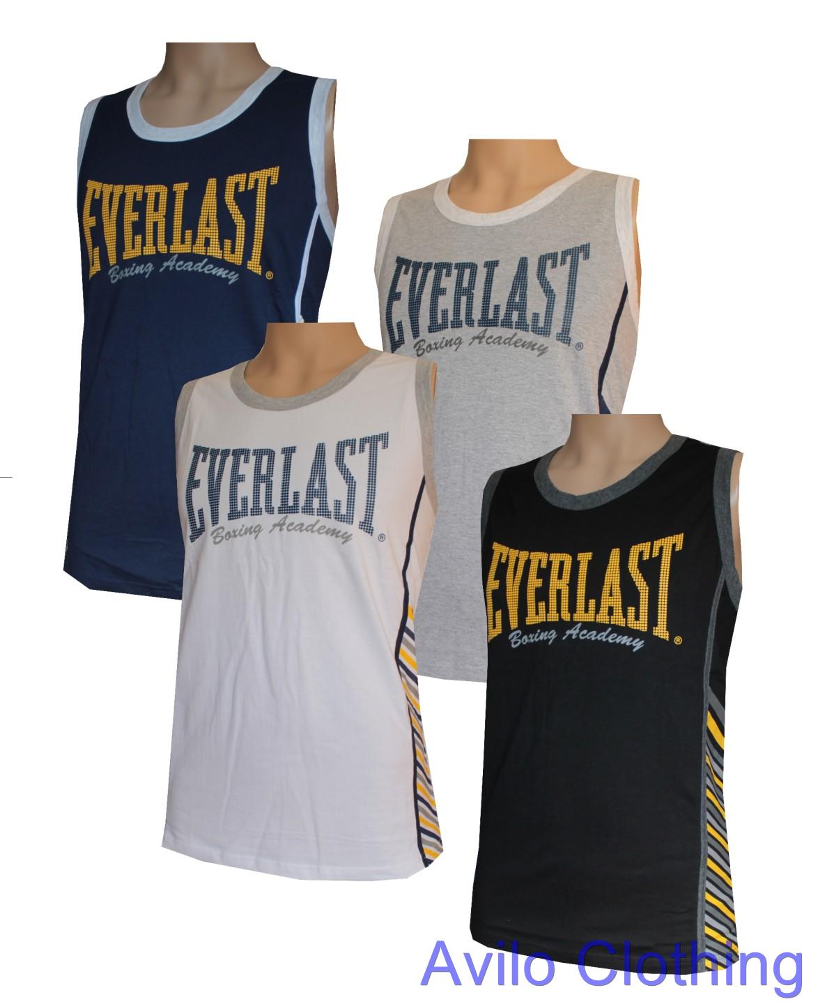 EVERLAST Training Vest New MENS Sleeveless Boxing Gym Singlet Tshirt
