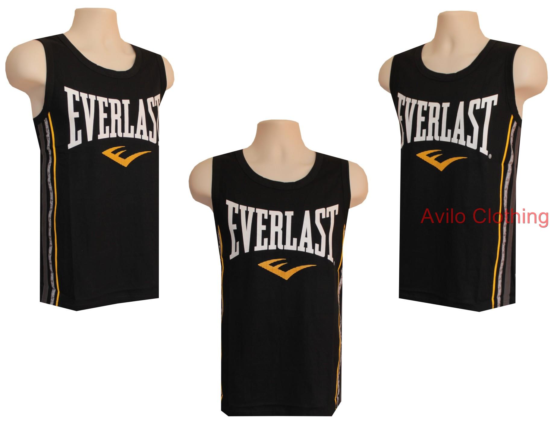 Everlast New Mens Training Vest Sleeveless Boxing Gym Top Tshirt Tank SXXL eBay