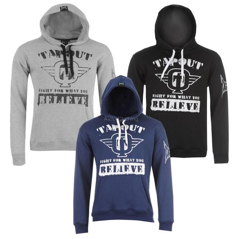 New TapouT ''BELIEVE'' Mens Hoody MMA Training Hoodie Sports UFC Top