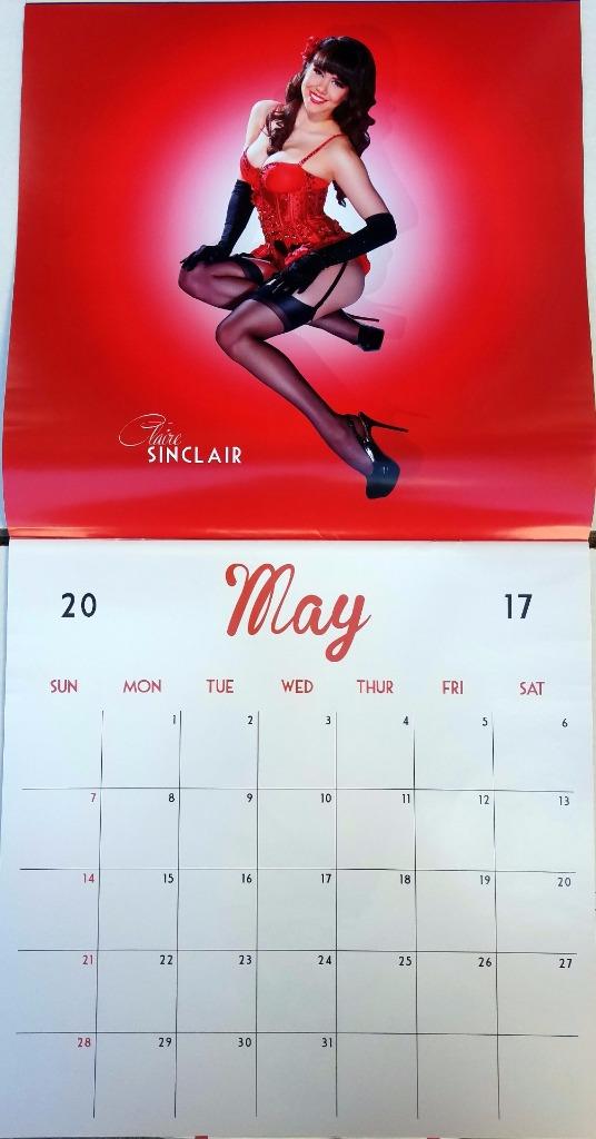 NEW! Signed 2x Claire Sinclair 2017-18 18 Month Collectors Calendar