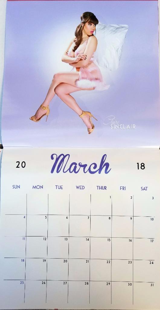 NEW! Signed 2x Claire Sinclair 201718 18 Month Collectors Calendar