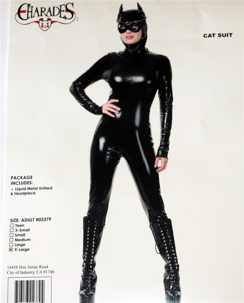 CATWOMAN CAT WOMAN Black Unitard CATSUIT Costume NEW • 54.95 PicClick
