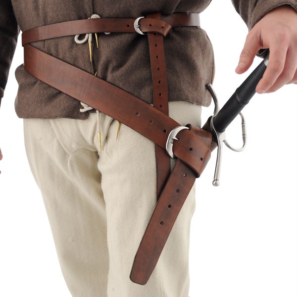 MEDIEVAL RENAISSANCE 13th Century BROADSWORD BELT FROG SWORD HOLDER