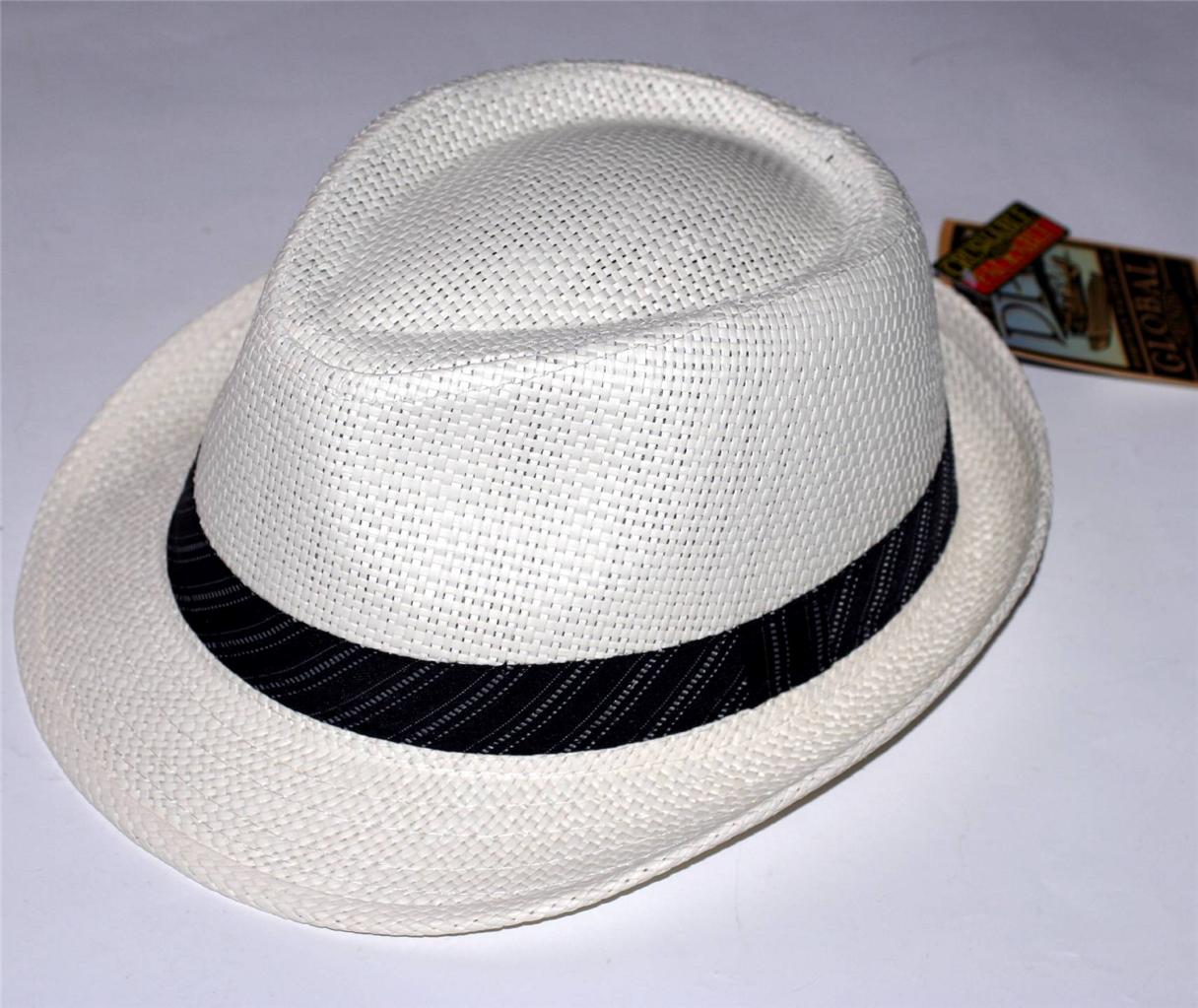 DORFMAN PACIFIC DPC Women Men Unisex Natural Color PAPER BRAID FEDORA HAT New