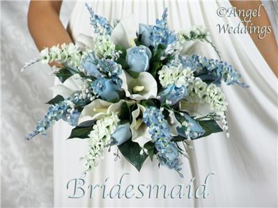 Baby blue wedding flower