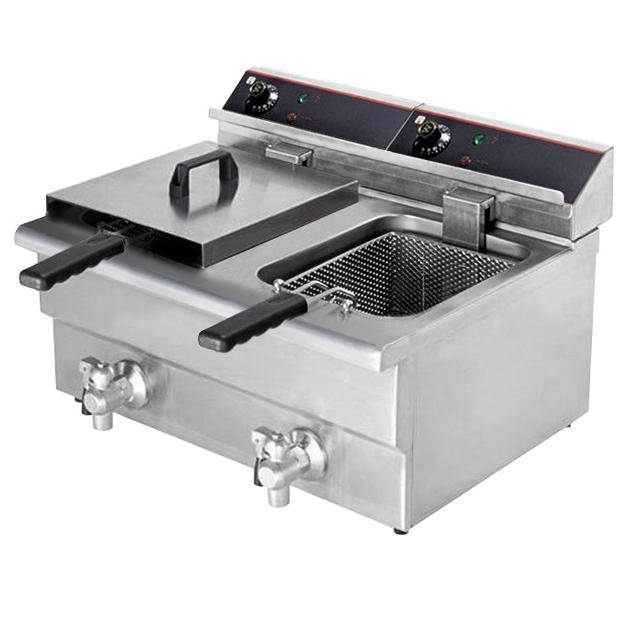Benchtop Deep Fryer with Cold Zone, Twin Vat 2x 10 Litre, Commercial Quality eBay