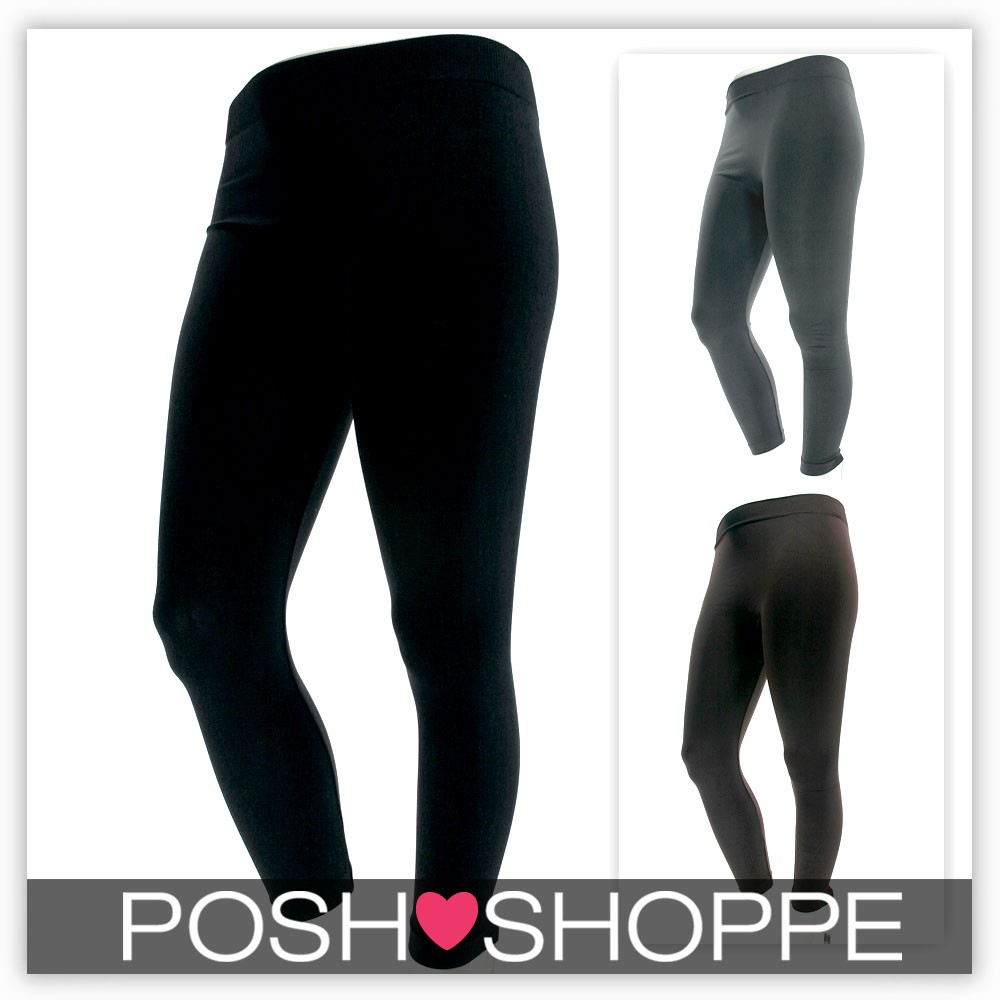 Womens-Plus-Size-Clothing-Leggings-Quality-Sexy-OneSize-1X2X3X-BLK-GRY-BRN-B03