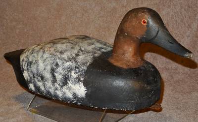 canvasback c1930 hollow decoy otto saginaw misch duck michigan rare bay wood