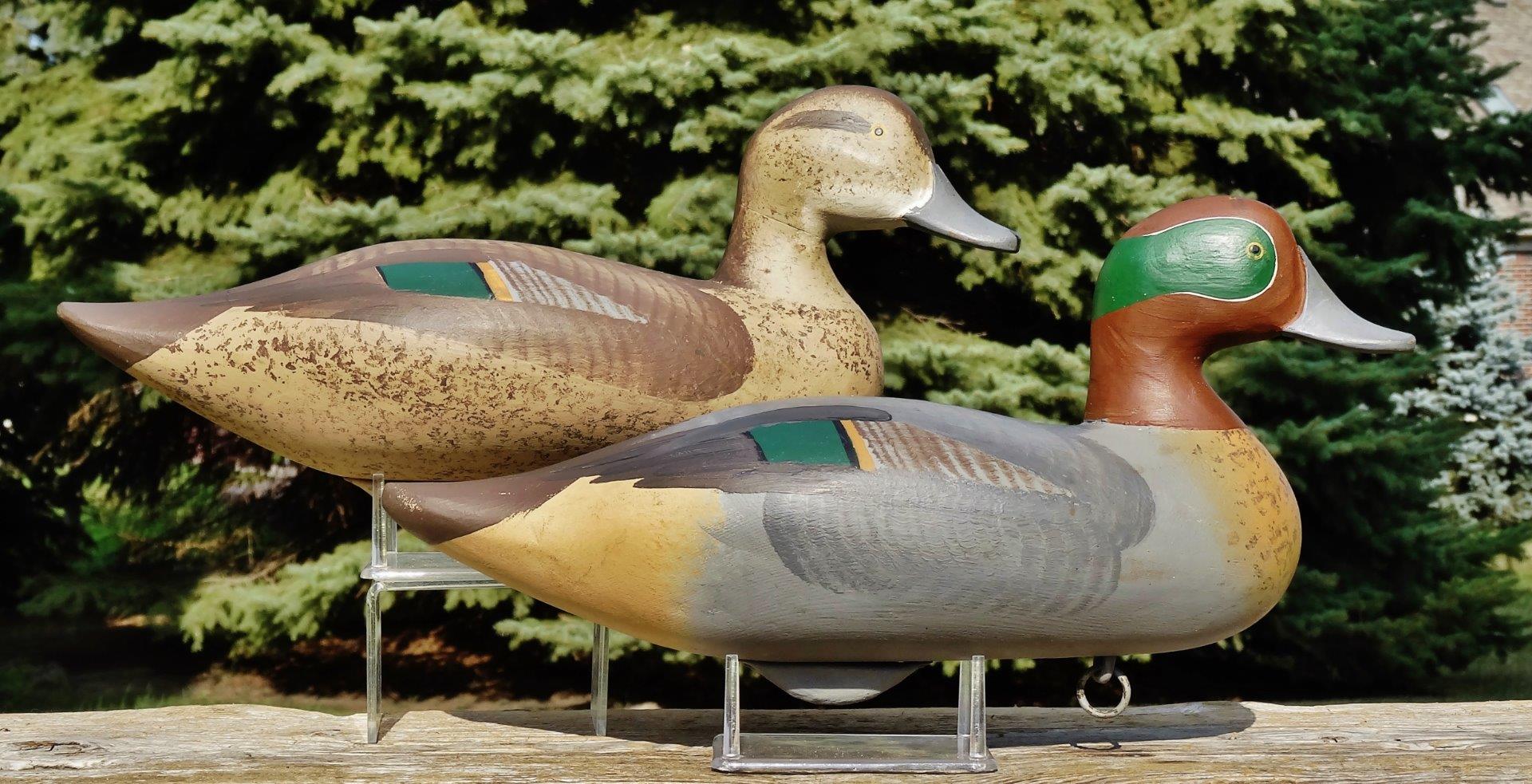 MINT & SIGNED RARE HEN TEAL 1968 MADISON MITCHELL Wood DUCK DECOY Hvre