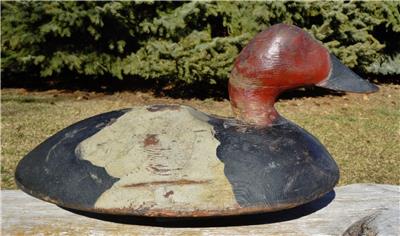 clair flats bobtail st decoy duck canvasback mich c1880 michigan rare lake wood