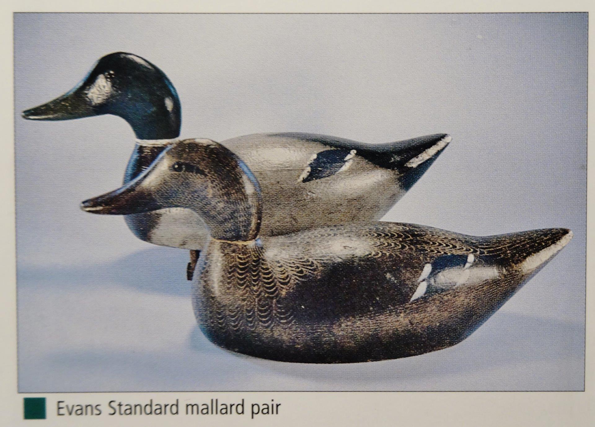 SUPERB RIGGED BLUEBILL GREAT PAINT c1925 EVANS FACTORY "HOLLOW" Wood