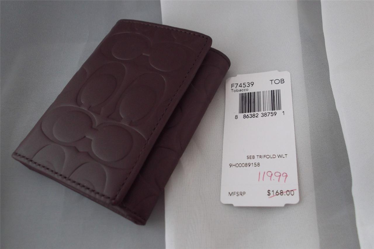 men brown coach wallet