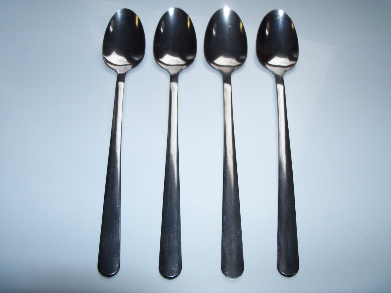 SET of 6 Parfait Spoons LONG HANDLED Tall Glasses Ice Cream Sundae