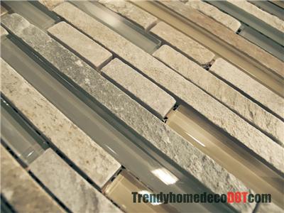 Stone Wall Tiles Kitchen on Natural Stone Glass Mosaic Tile Kitchen Backsplash Wall Bath Ebay
