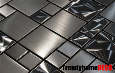 Metal Tiles  Kitchen Backsplash on Unique Stainless Steel Pattern Mosaic Tile Kitchen Backsplash Jacuzzi