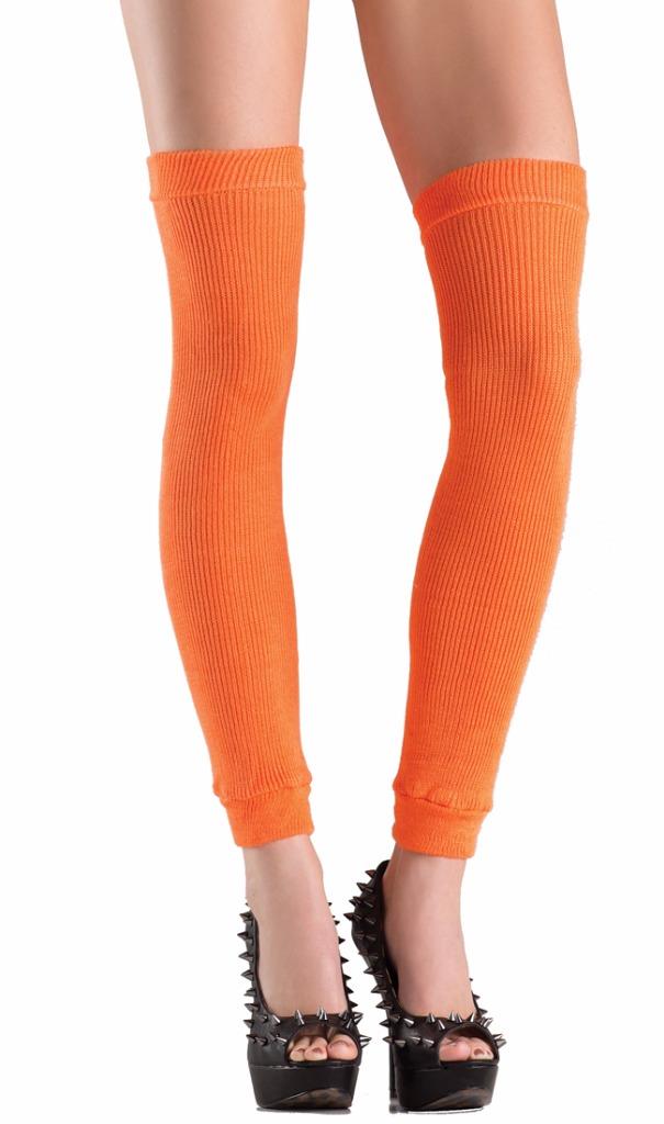 Acrylic Knit Thigh High Leg Warmers Retro Costume 80s Neon Bw711 Ebay