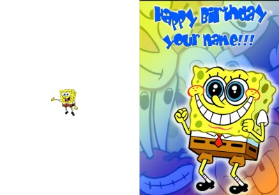 PERSONALISED SPONGEBOB SQUAREPANTS BIRTHDAY CARD | eBay
