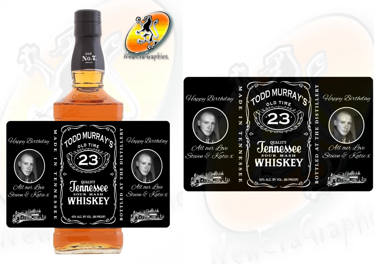 PERSONALISED JACK DANIELS DANIEL'S JD WHISKEY PHOTO BOTTLE LABEL BIRTHDAY GIFT eBay