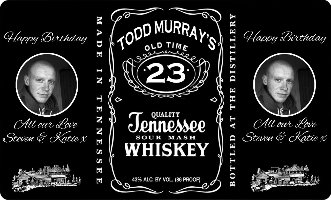 PERSONALISED JACK DANIELS DANIEL'S JD WHISKEY PHOTO BOTTLE LABEL BIRTHDAY GIFT eBay