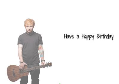 PERSONALISED ED SHEERAN BIRTHDAY CARD | eBay
