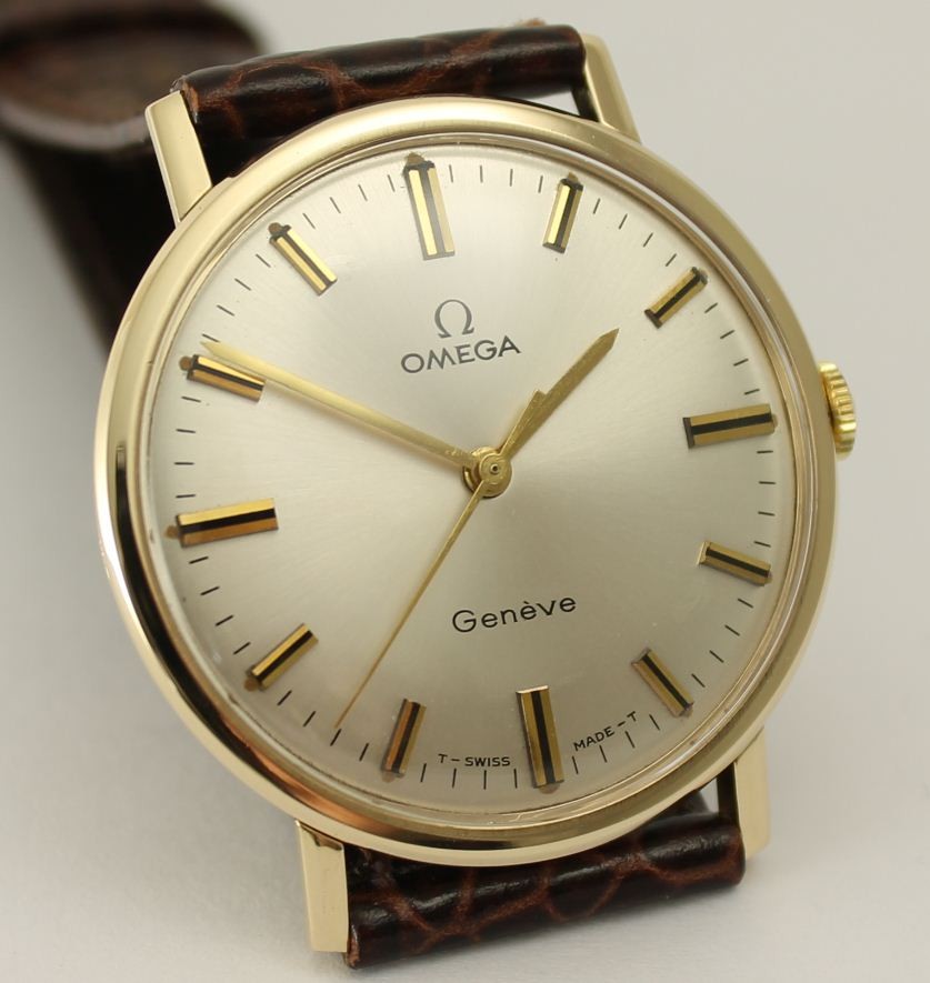 Vintage Gents Solid 9ct Gold Omega Geneve Watch + box 1964 stunning eBay