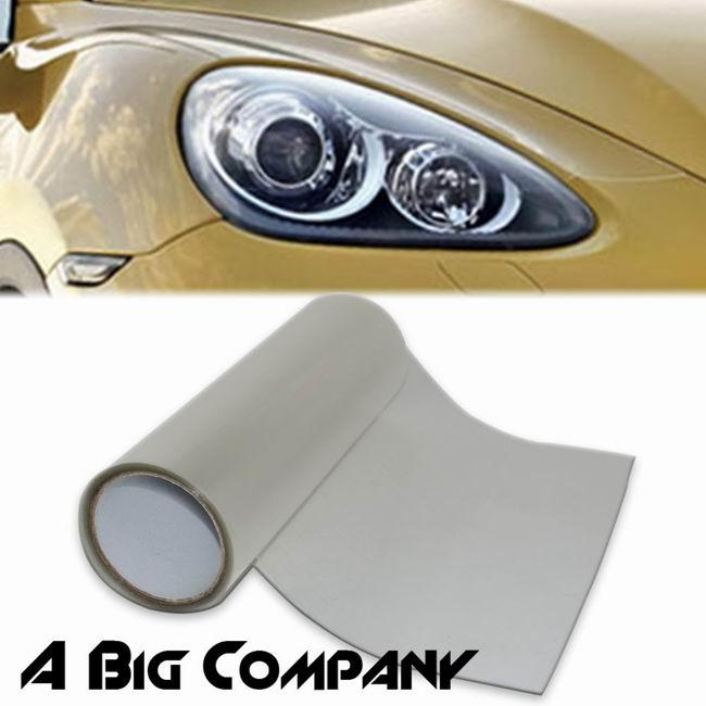 12"x24" CLEAR HEADLIGHT TAIL LIGHT LAMP HOOD UV PROTECT THIN VINYL FILM
