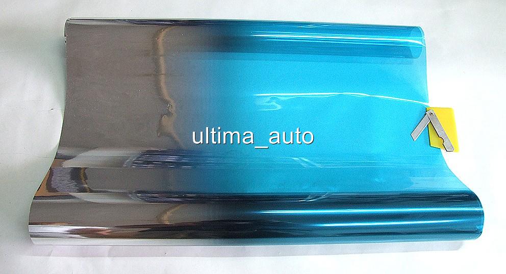 CAR AUTO OFFICE WINDOW TINT FILM BLUE FADE TO SILVER CHAMELEON EFFECT 50X300CM eBay