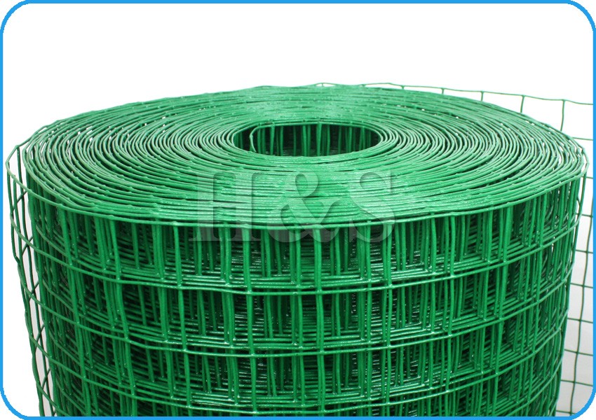 30m*0.91m PVC Coated Welded Green Garden Chicken Rabbit Wire Mesh Fence