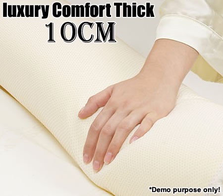 Memory Foam Mattress Topper White Queen Luxury Sleep 10cm Thick With 