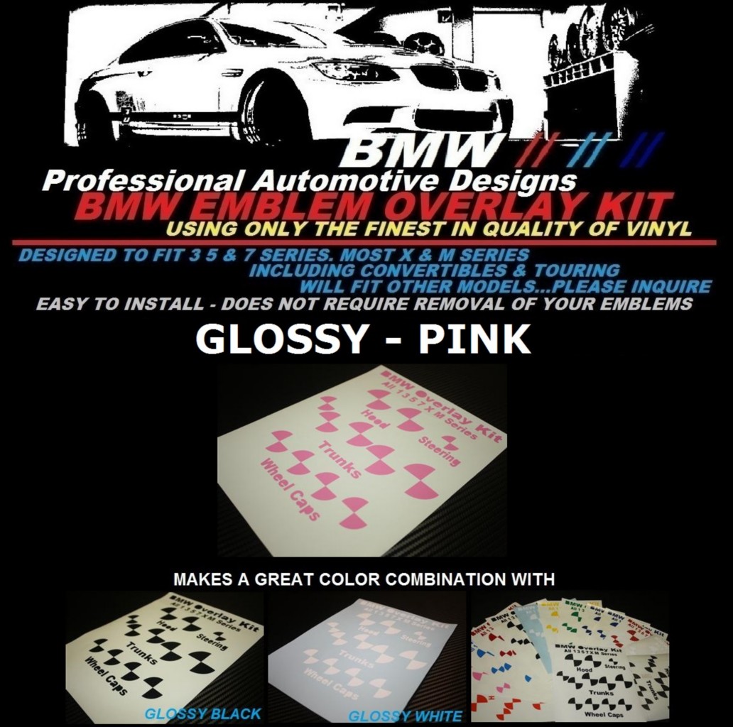 Bmw logo overlay decal sticker set #7