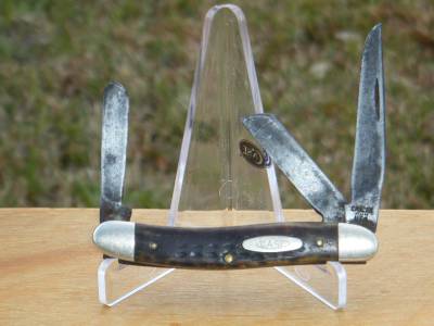 VTG CASE XX DEALER FOLDING POCKET KNIFE COUNTERTOP DISPLAY CASE WOOD ...