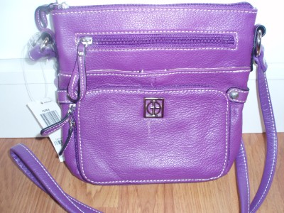 Giani Bernini Purple Pebbled Leather CrossBody Bag NWT Giani Bernini Purple Pebbled Leather CrossBody Bag NWT