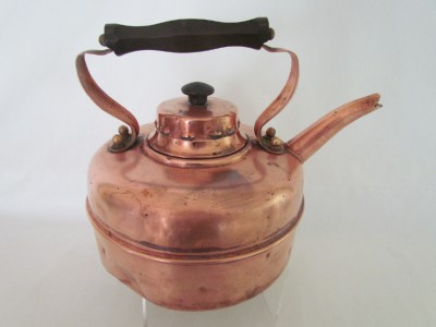VINTAGE ANTIQUE SOLID COPPER TEA KETTLE 2 QT. MADE IN ...