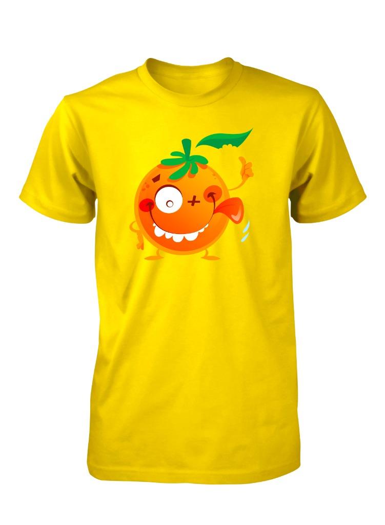 BNWT FUNNY ORANGE FRUIT DOPEY FACE