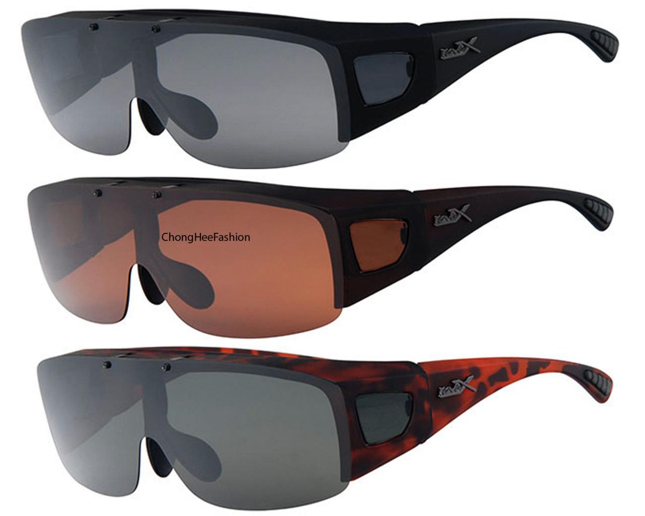 Revex Polarized Sunglasses Wraparound Fit Over Myopia Prescription Flip