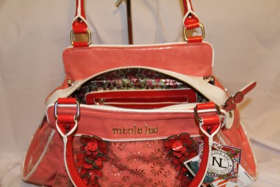 Papaya Clothing Store on Nicole Lee P1467 S Floria Flower Pink Papaya Handbag   Ebay