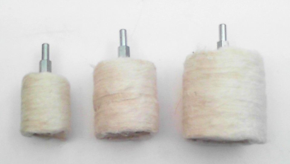 METAL GLASS COTTON DRILL MOUNTED POLISHING MOPS OR WHEELS CHOICE SHAPE