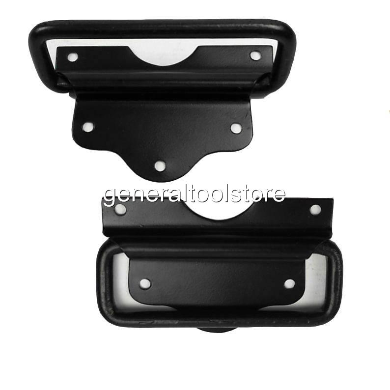 BLACK TOOL CHEST DROP HANDLES. FOR TOOL BOXES TOY BOX TOOL CHEST ETC245