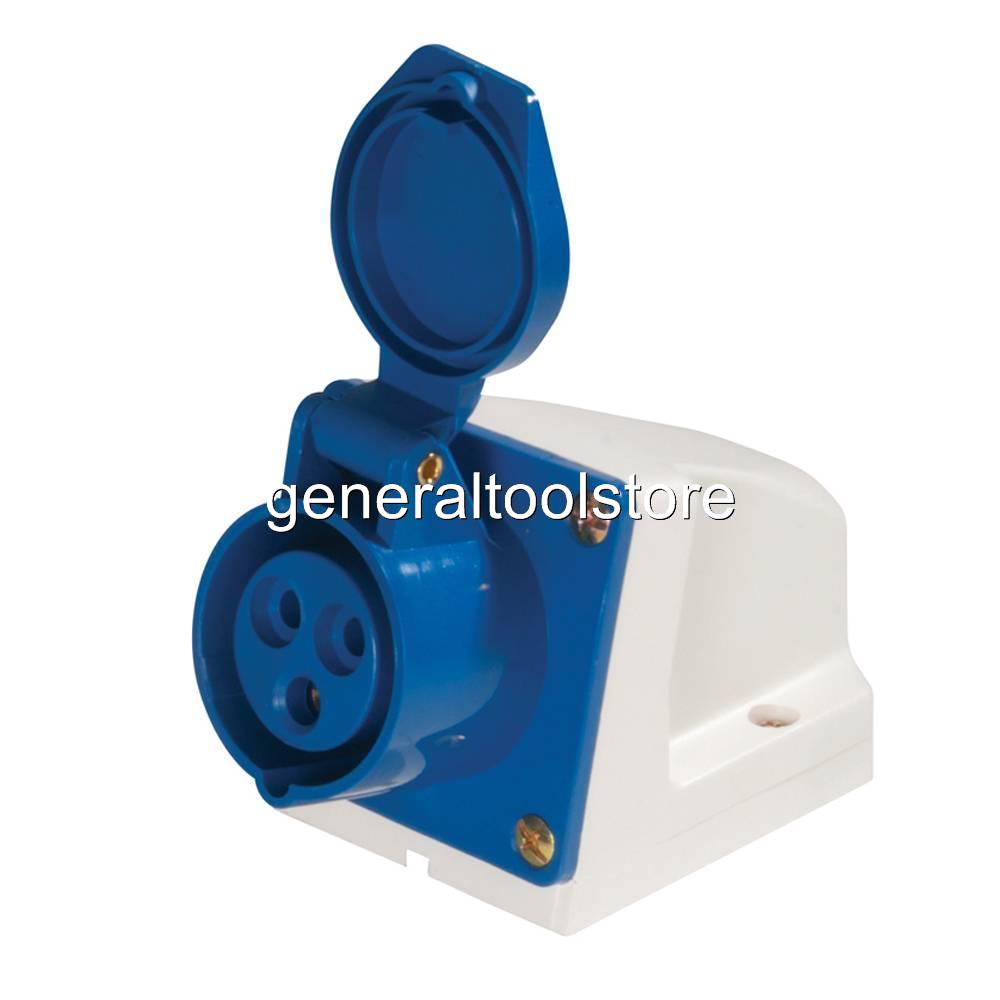 16 AMP 16 A 240 VOLT BLUE PLUGS SOCKETS WEATHER PROOF CARAVANS CAMPERS