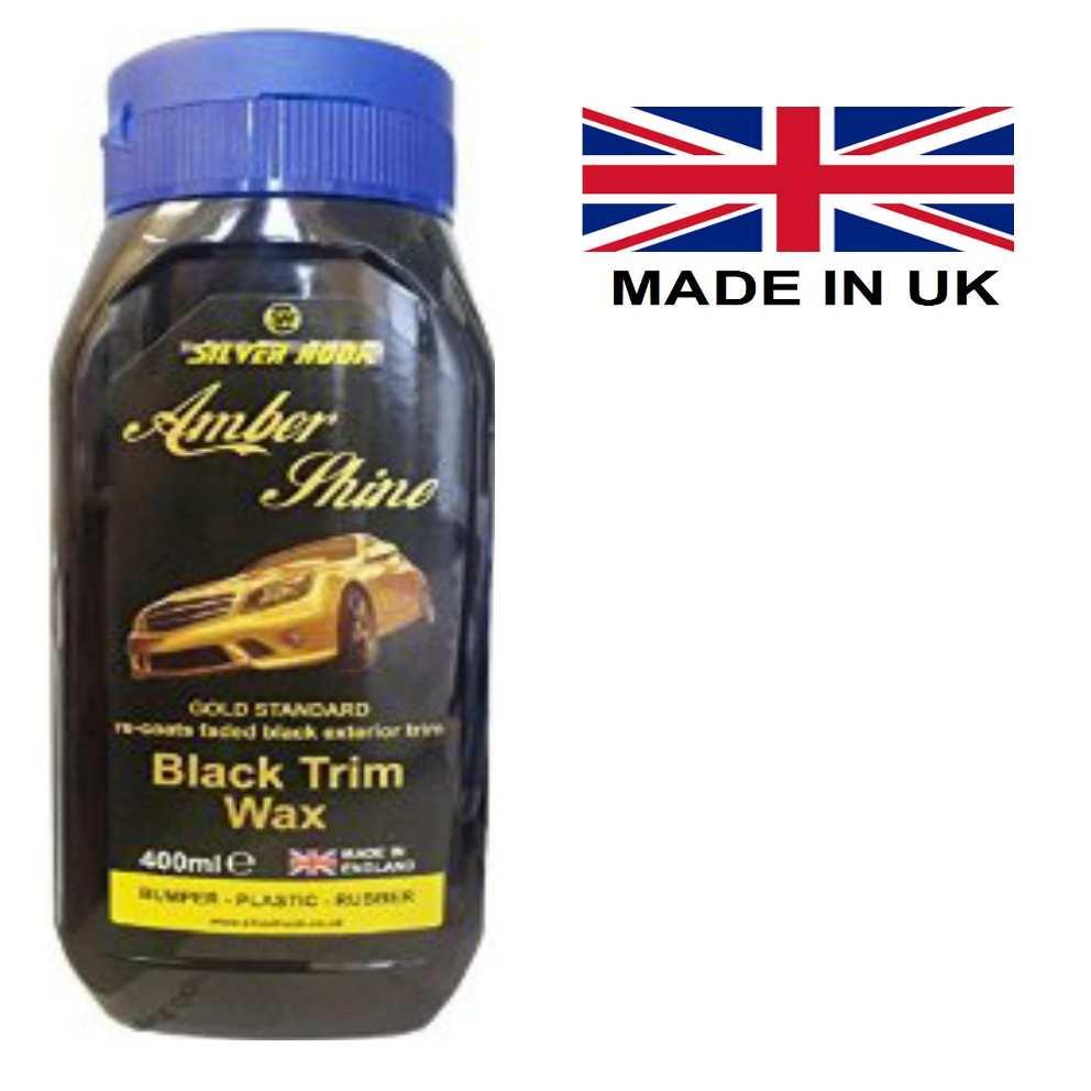 BLACK TRIM WAX PLASTIC BUMPER RUBBER RESTORER RECOATS EXTERIOR TRIM