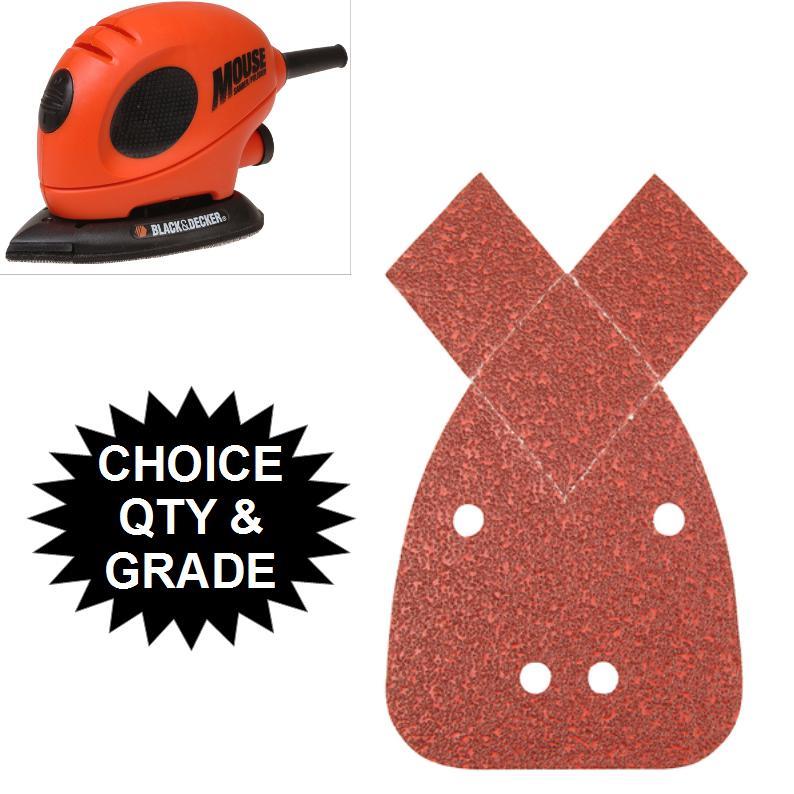 SANDING SHEETS PADS MOUSE SANDERS HOOK AND LOOP FIT BLACK & DECKER