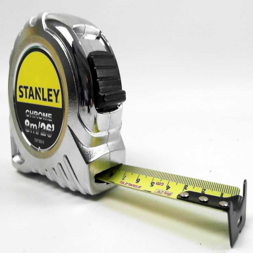 STANLEY CHROME 8m 26ft STHT36014 Tape Measure Limited Edition 3 Rivet