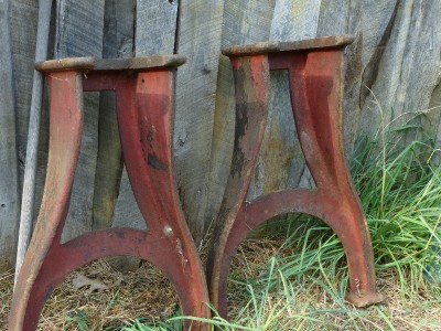 steampunk lathe leg industrial antique metal table