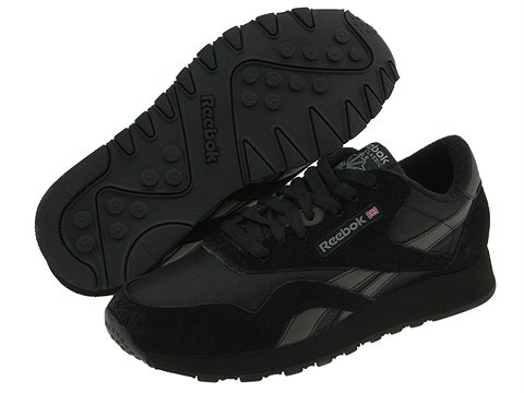 reebok black classic nylon