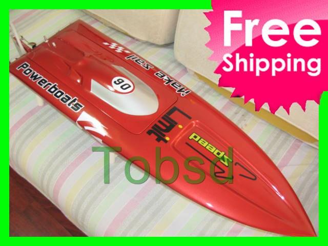 ARTR Red  Fibreglass Mono 2 Deep-vee Arowana Racing Boat