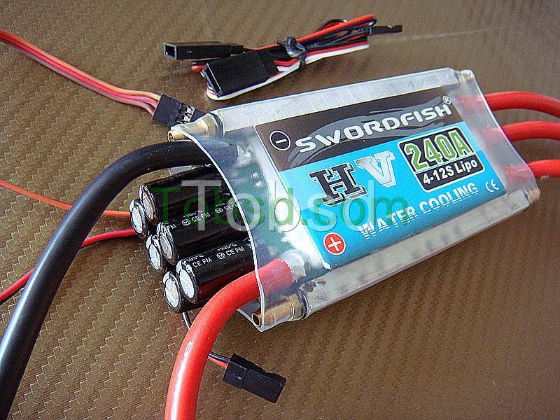 Swordfish 240A Water Cool Brushless Motor ESC for Boat with BEC